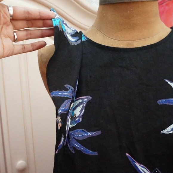 🆕Free People Blouse Ruffled hem Linen Blend Tunic - Picture 5 of 8